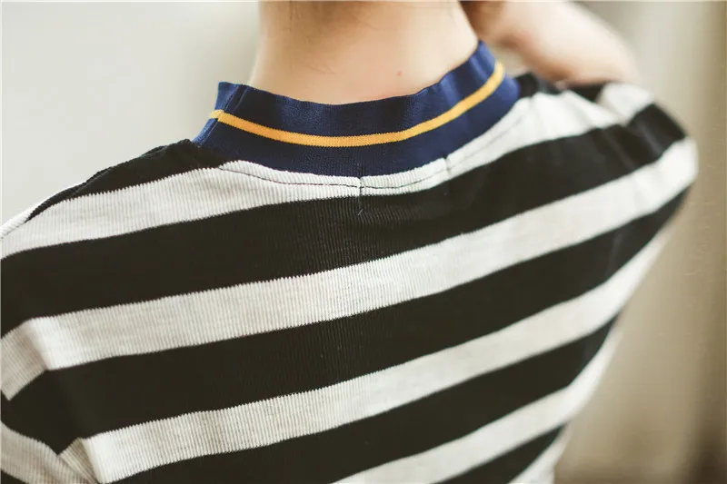 2018 новый корейский милый вышивка короткий рукав футболки Для женщин летние