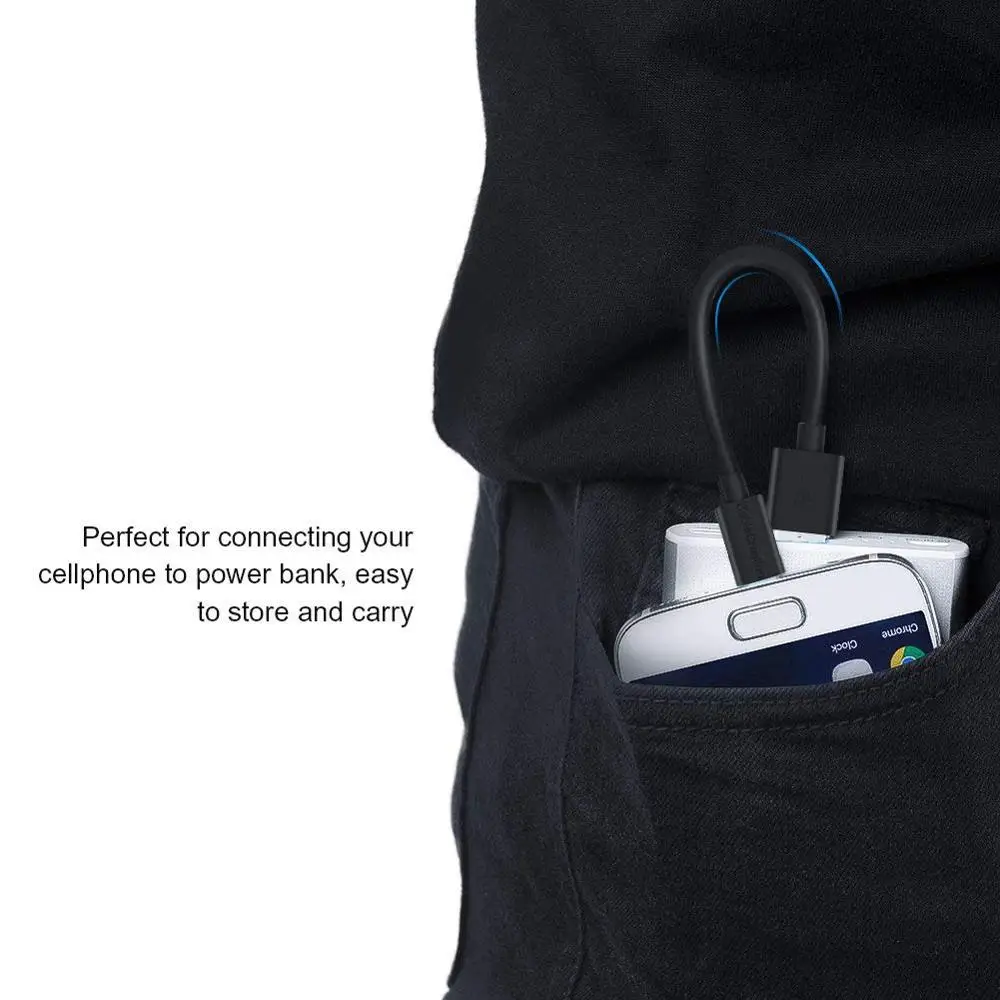 Кабель Micro USB высокоскоростной тройной экранированный короткий кабель 2 0 для 5