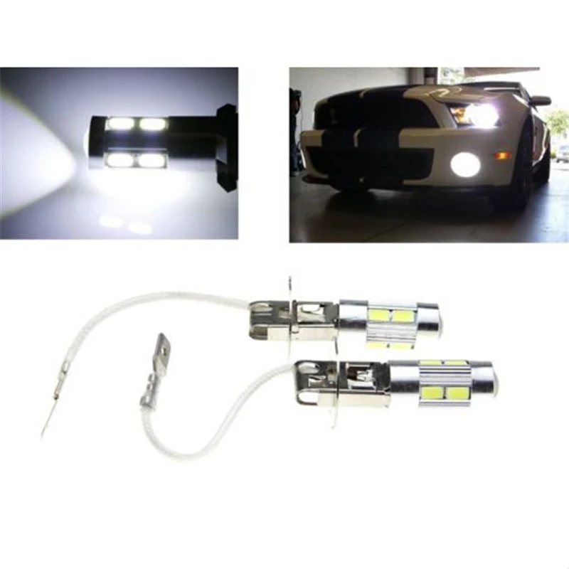 1 шт. супер белый Дальний свет H3 10SMD 5730 Автомобильный светодиодный противотуманный белый светильник для автомобилей