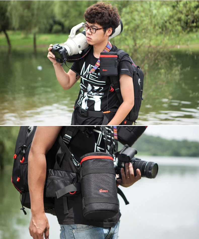 Водонепроницаемая сумка для объектива камеры Roadfisher чехол вставка Canon Nikon 18 55 мм 50