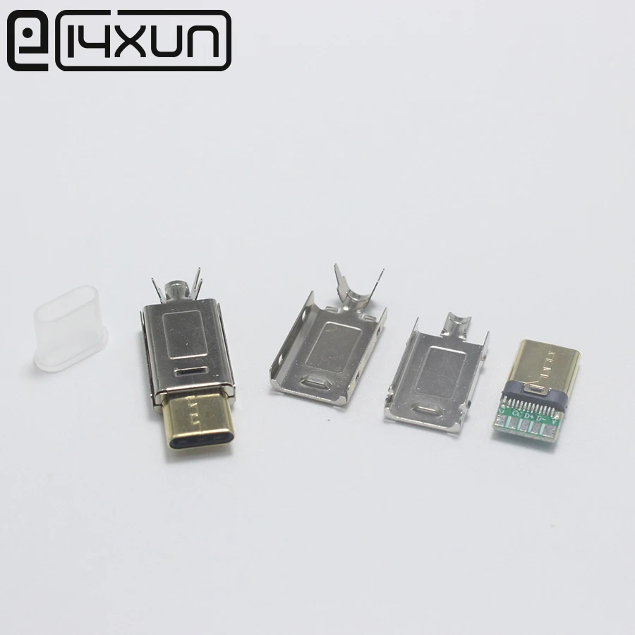 EClyxun 10 комплектов USB 3.0 Type C к штекеру медная сварочная двухсторонняя штепсельная