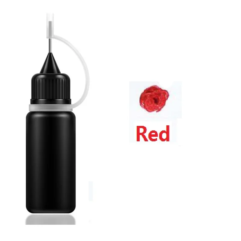 1 PC Red Ink Татуировки, Пигмент для временных татуировок. Натуральный и долговечный(органический Jagua Фруктовый гель/чернила). Без спирта. 10 мл 6 цветов и перерабатываемые Шаблоны - Цвет: 1 PC Red Ink