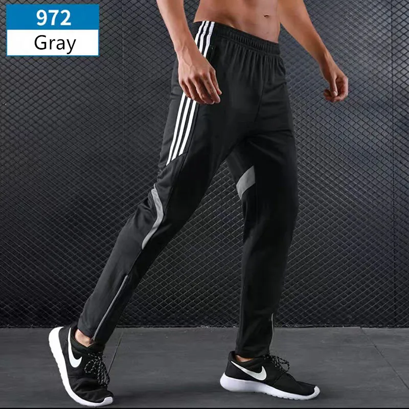 972 Gray Спортивные штаны для мужчин, тянущиеся, для велоспорта, быстросохнущие, повседневные, спортивные штаны, эластичная талия, черные, для бега, брюки - Цвет: 972 Gray