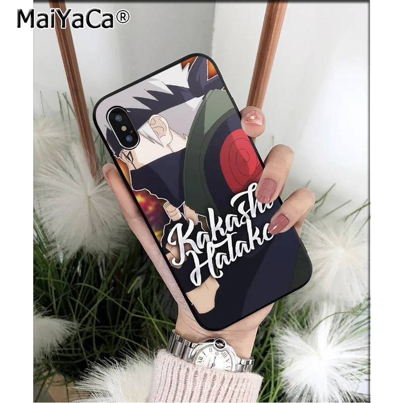 MaiYaCa Аниме Наруто Хатаке Какаши ТПУ мягкий высококачественный чехол для телефона для iPhone X XS MAX 6 6S 7 7plus 8 8Plus 5 5S XR