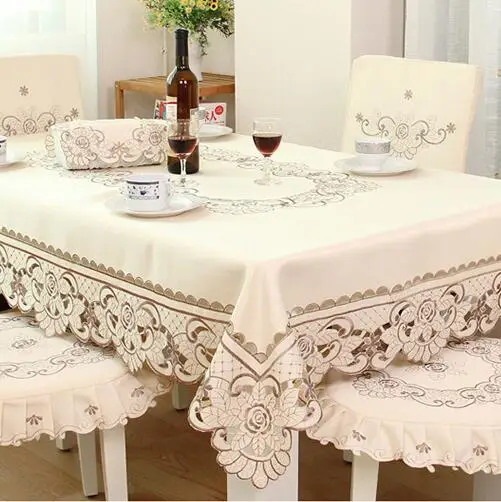Скатерть кружевная с цветочной вышивкой 175x270 см/68x106|table cloth|tablecloth tablecloth table cloths |
