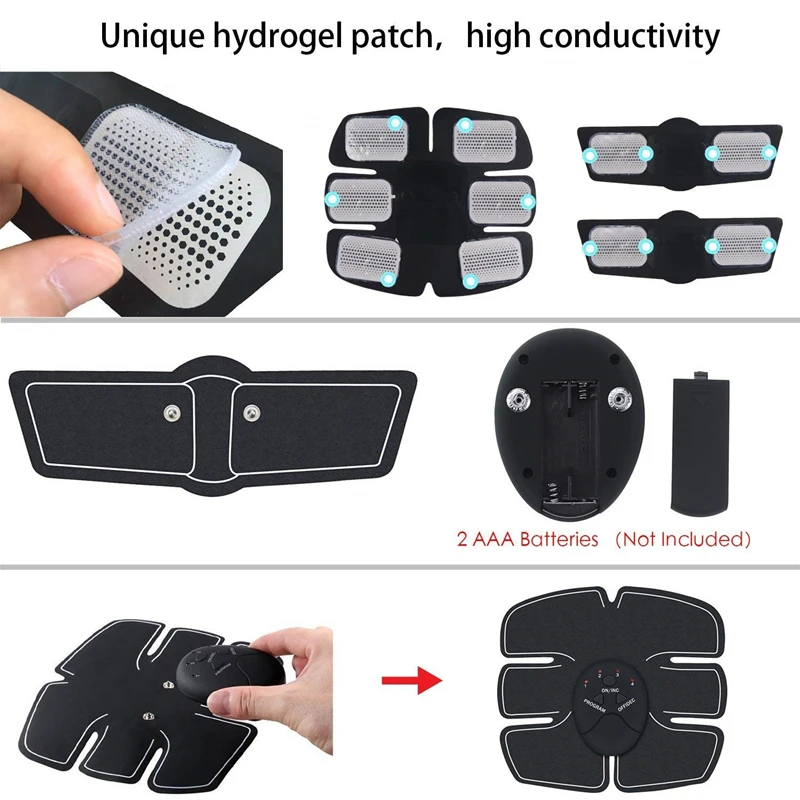 Тренажер для мышц брюшной полости Электронный тренажер массажер фитнеса тонер