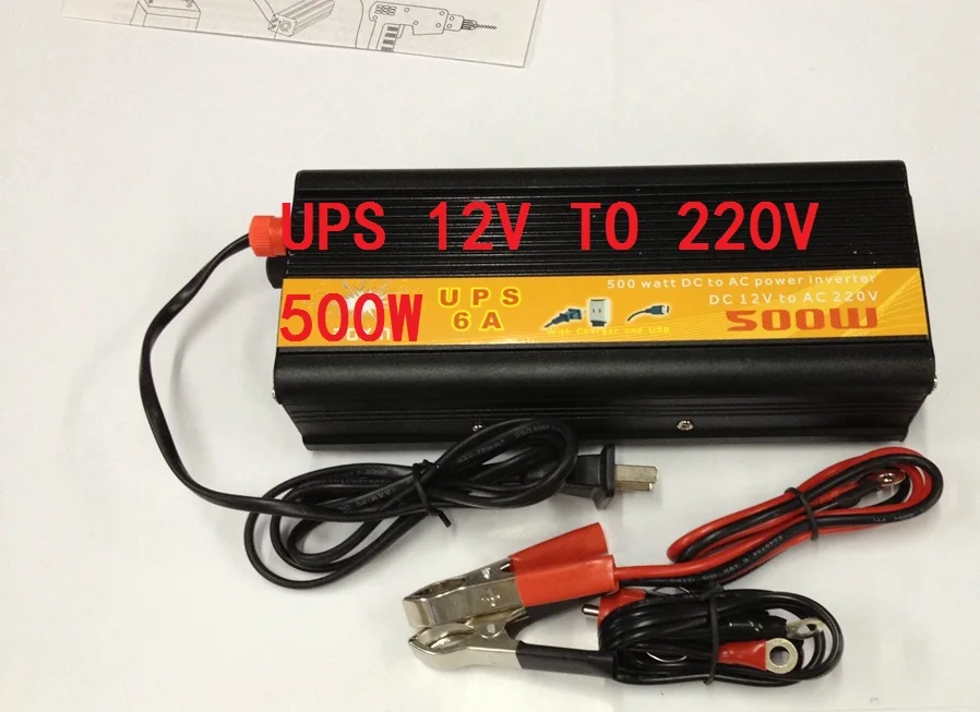 UPS DC12V к AC220V автомобильный инвертор 500 Вт Универсальный бесперебойный источник