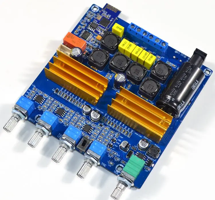 KYYSLB Домашнее аудио 100 Вт+ 2*50 Вт TPA3116 4,2 5,0 Bluetooth усилитель плата высокой мощности 2,1 цифровой HIFI усилитель плата