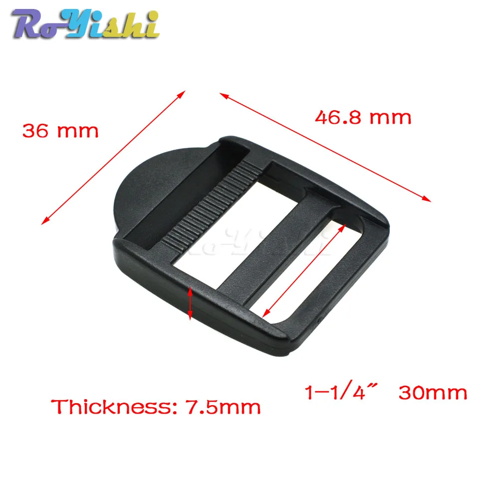 Webbing Size 30mm 1 шт лестница замок слайдер пластиковые пряжки лямки рюкзака сетка черный - Цвет: Webbing Size 30mm