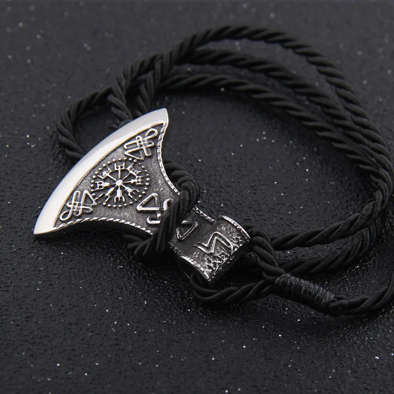 cotton bracelet Прямая поставка из нержавеющей стали Viking ax кулон ручной работы кожаный браслет для мужчин подарок - Окраска металла: cotton bracelet