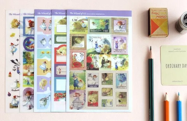 Классическая Anne of green gables/daddy long legs/Алиса в стране чудес, Набор стикеров для украшения сказок