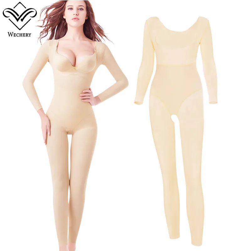 Женское нижнее белье Wechery Reductoras и Shapers бесшовное корректирующее боди с длинным