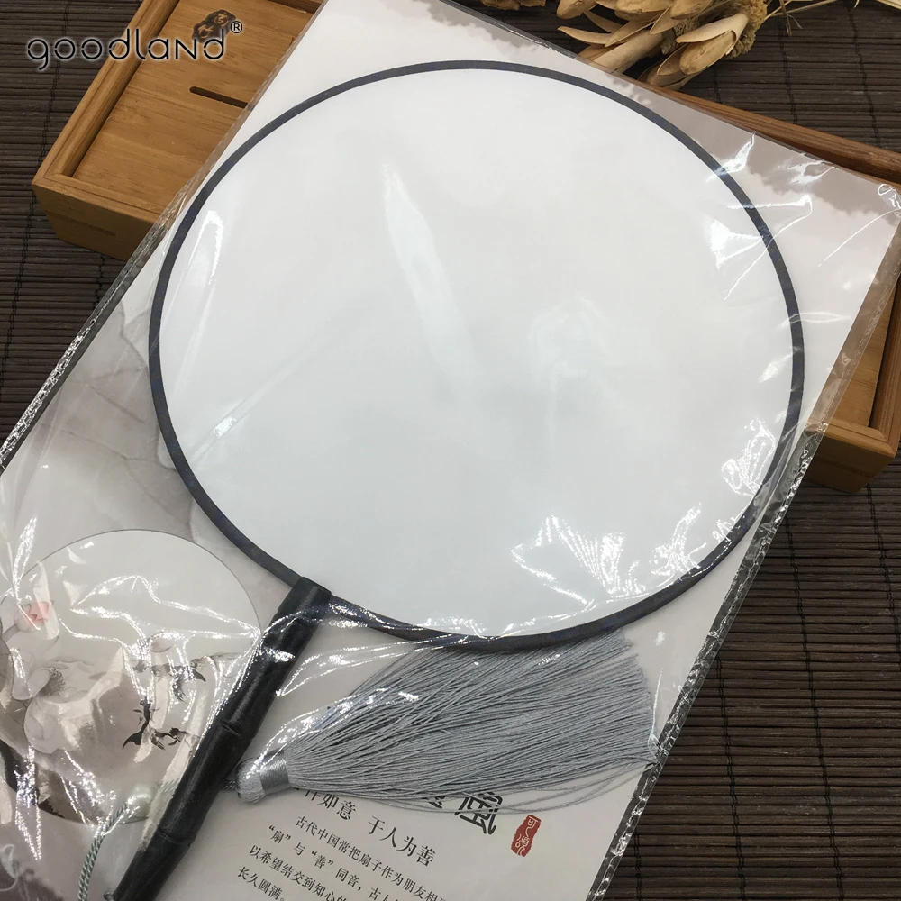 Бесплатная доставка 1 шт. DIY живопись черная деревянная ручка пустая белая ткань