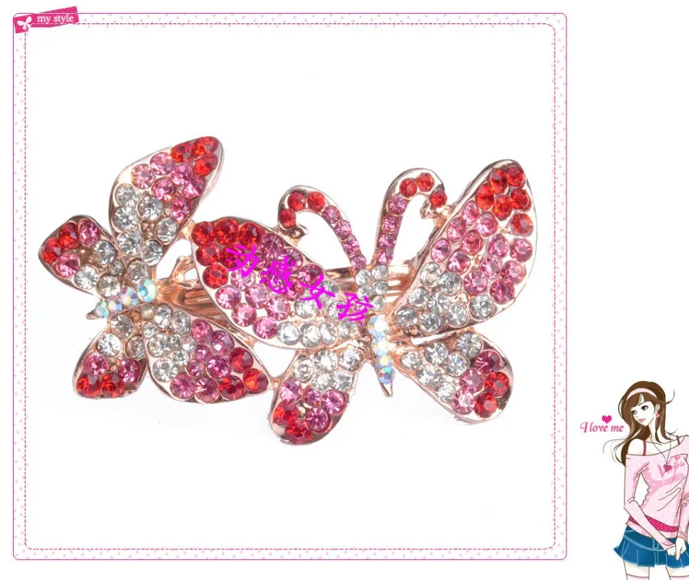 Favorites Compare Hot sale cute Rhinestone Flower Alligator Hair Clip Metal Barrettes | Украшения и аксессуары
