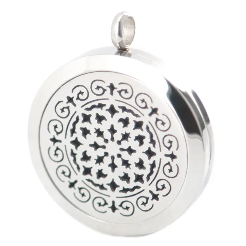 Серебряные украшения цветок ароматерапия эфирные масла подвеска из нержавеющей