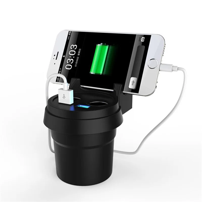 Автомобильные зарядные устройства с 2 портами usb и зажигалками для сигарет