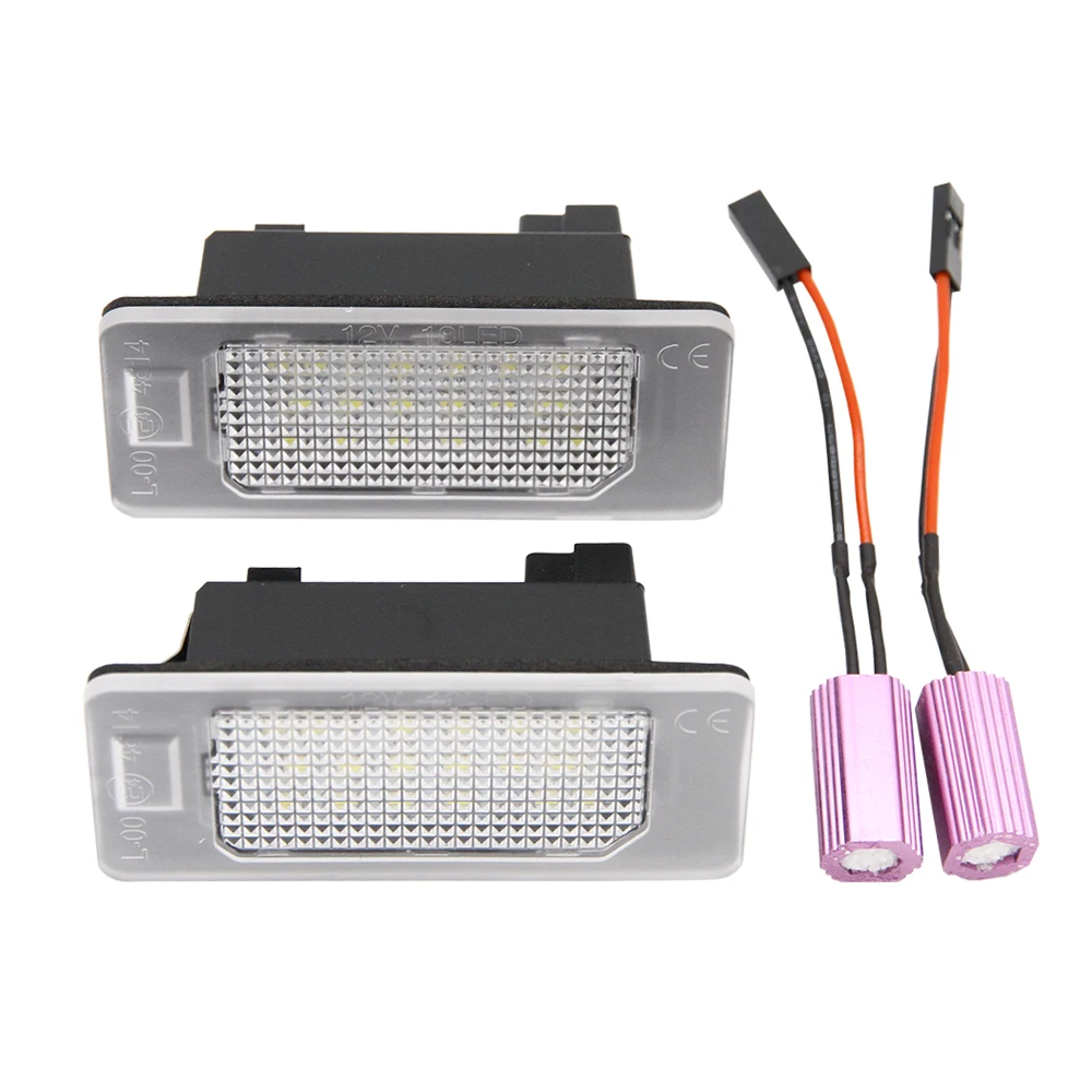 2x 24-SMD светодиодный светильник номерного знака для VW Golf 6 Wagon Golf 7 Wagon ЭОС Гольф плюс Джетта 6 Passat B7 Wagon Sharan 2 Touran 2 Touareg 2