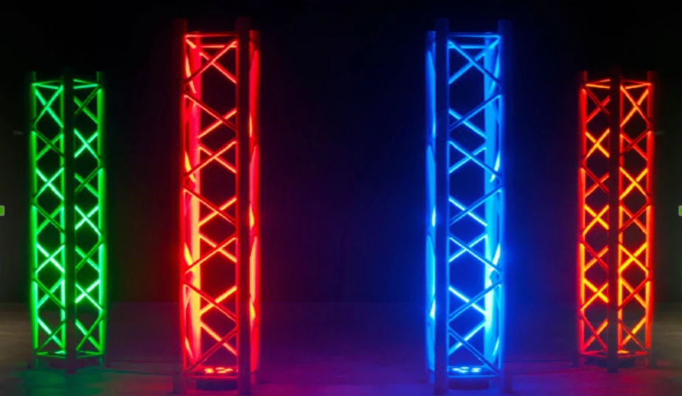 20 шт./лот ADJ светодиодный светильник Par 5x9 Вт RGB плоский 3 в 1 IEC вход/выход тонкие