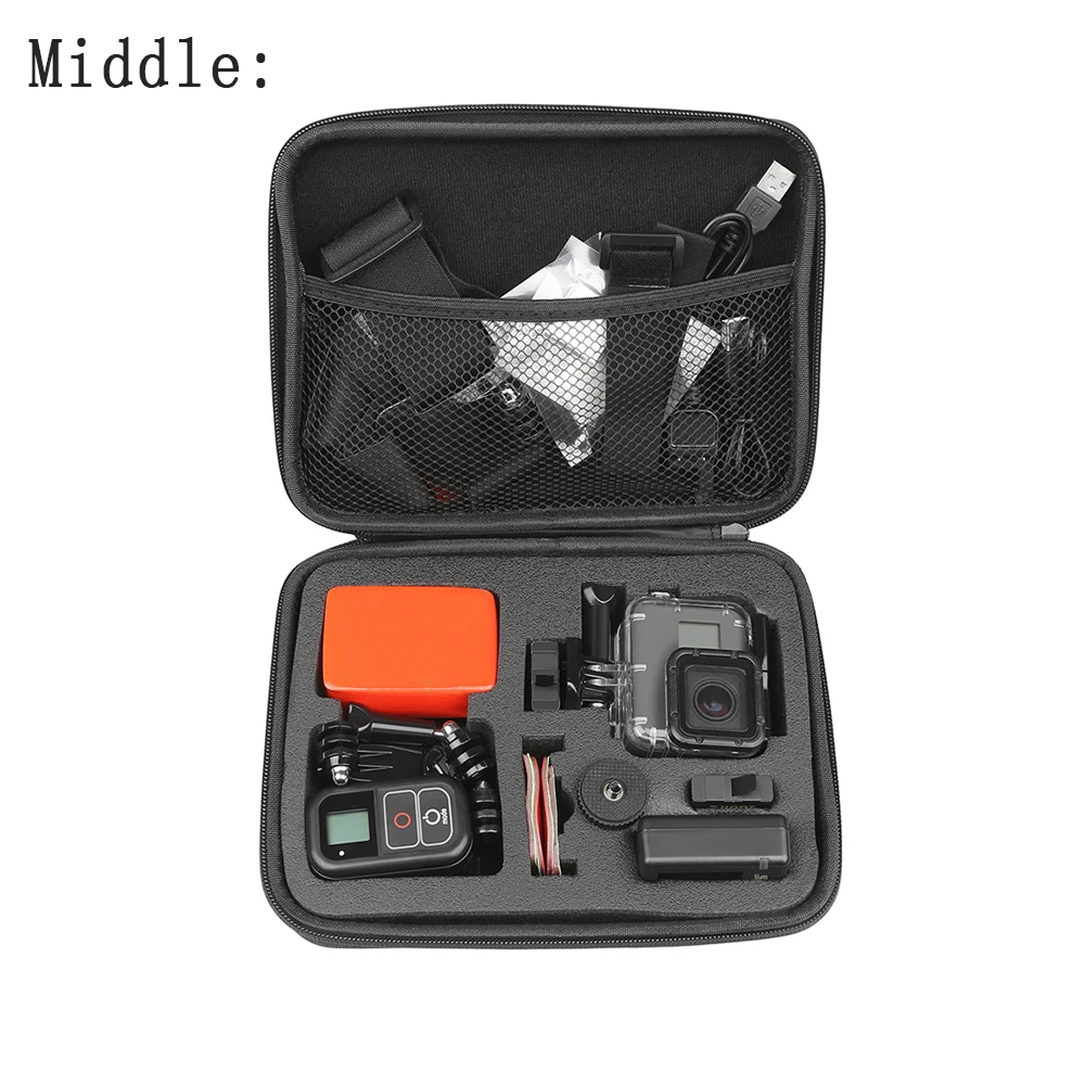 Съемка Портативный Eva коллекция коробка чехол для камеры GoPro Hero 8 7 5 черный Xiaomi Yi 4K Eken H9r Sjcam M10 Go Pro Hero 7 аксессуар