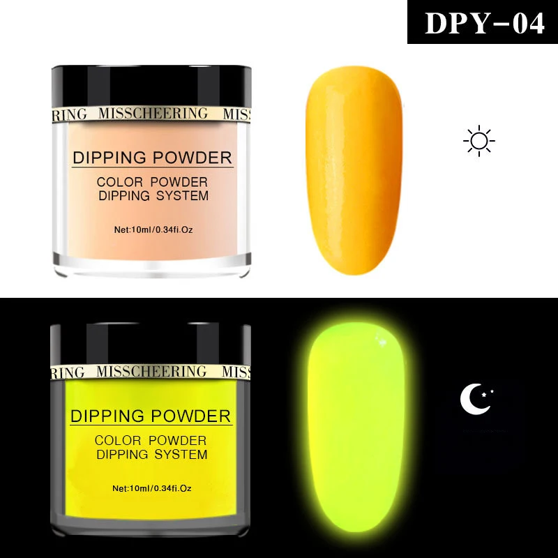 4 10 мл порошок для ногтей блеск пигмент ночной световой окунание Сияющий натуральный сухой УФ-гель для дизайна ногтей лак украшения SMJ - Цвет: 4