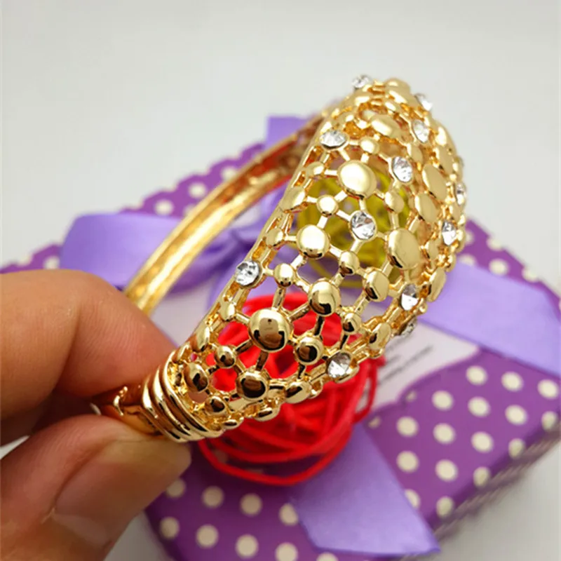 Модные свадебные ювелирные наборы золотого цвета для женщин Великолепные