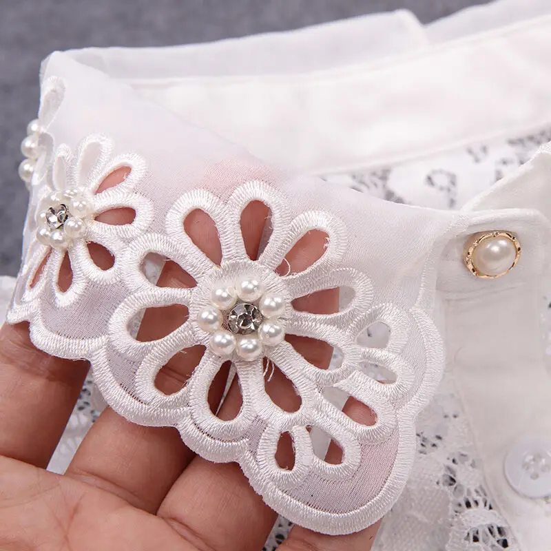 Ложная Рубашка с ложным воротником женский свитер со съемным винтажная белая