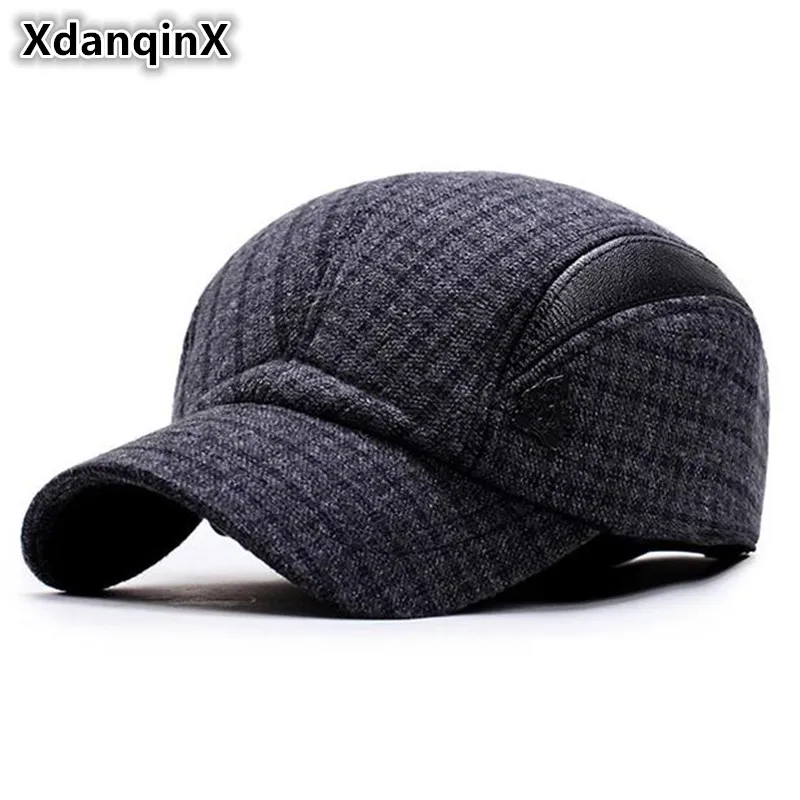 XdanqinX, для взрослых, мужская шапка, зимняя, теплая, Бейсболка, Snapback, мужская, с костяным язычком, кепка, s, регулируемый размер, повседневная, модная, для папы, шапки для мужчин