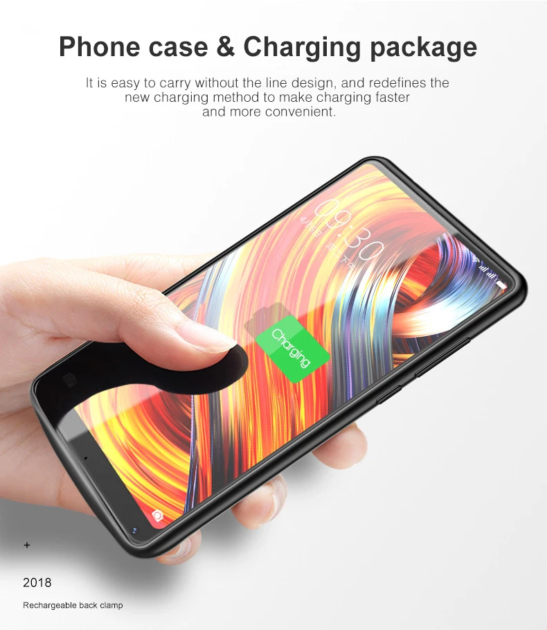Зарядное устройство чехол для Xiaomi mi Mix 2 2S mi 6 6X A2 mi 8 8SE портативный аккумулятор внешний банк чехол силиконовый Внешний Аккумулятор Чехол
