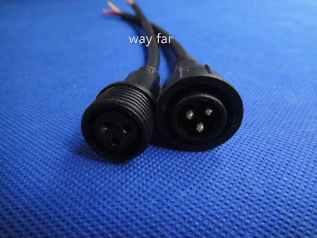 5 pairs 2 Core 3 core 4 pin Waterproof Power Cord Led Strip Wire Connector 20cmIP65 waterproof Pigtail | Обустройство дома