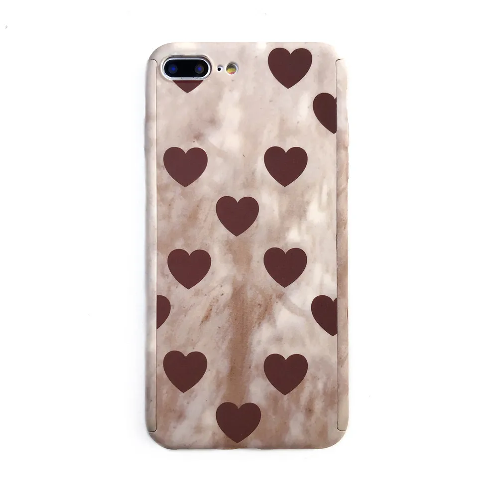 Ретро полный корпус PC чехол для телефона для iPhone 11 Pro Max X XR XS Max Love Heart твердый 360 чехол для iPhone 5 5S SE 6 6S 7 8 Plus Coque