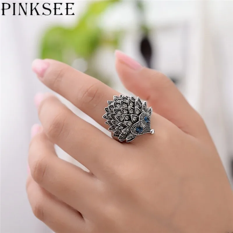 Кольцо для домашних животных PINKSEE с черным кристаллом три цвета украшения