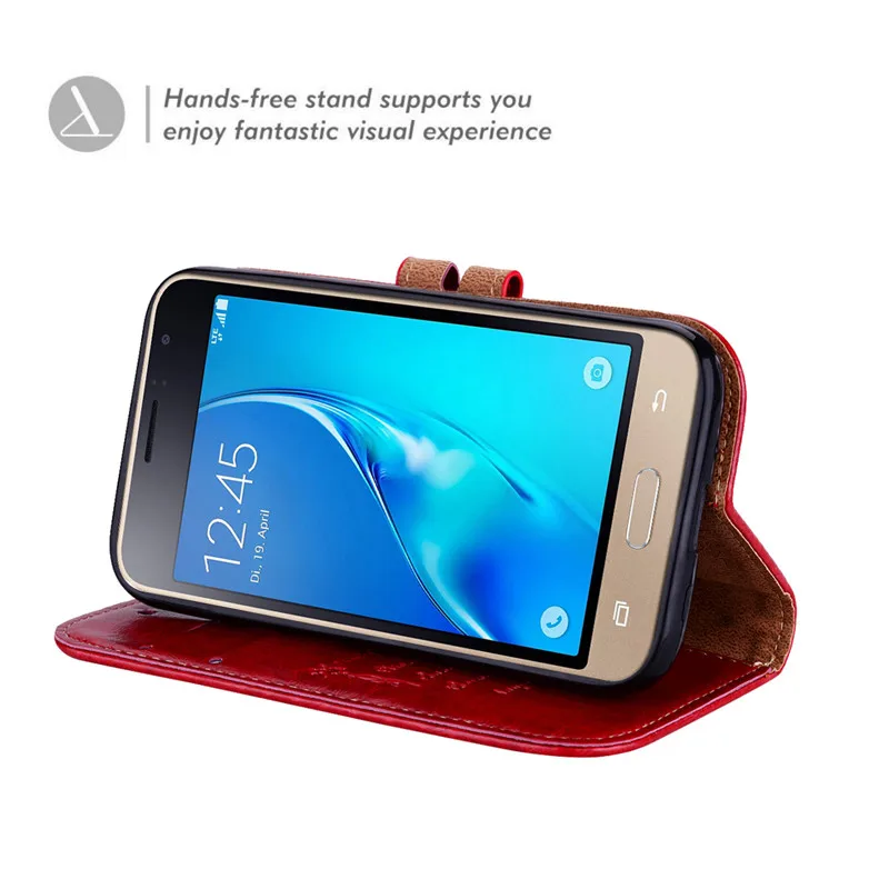Чехол-книжка для Samsung Galaxy j1 2016 чехлы-бумажники чехлы телефонов J1 кожаный чехол 6
