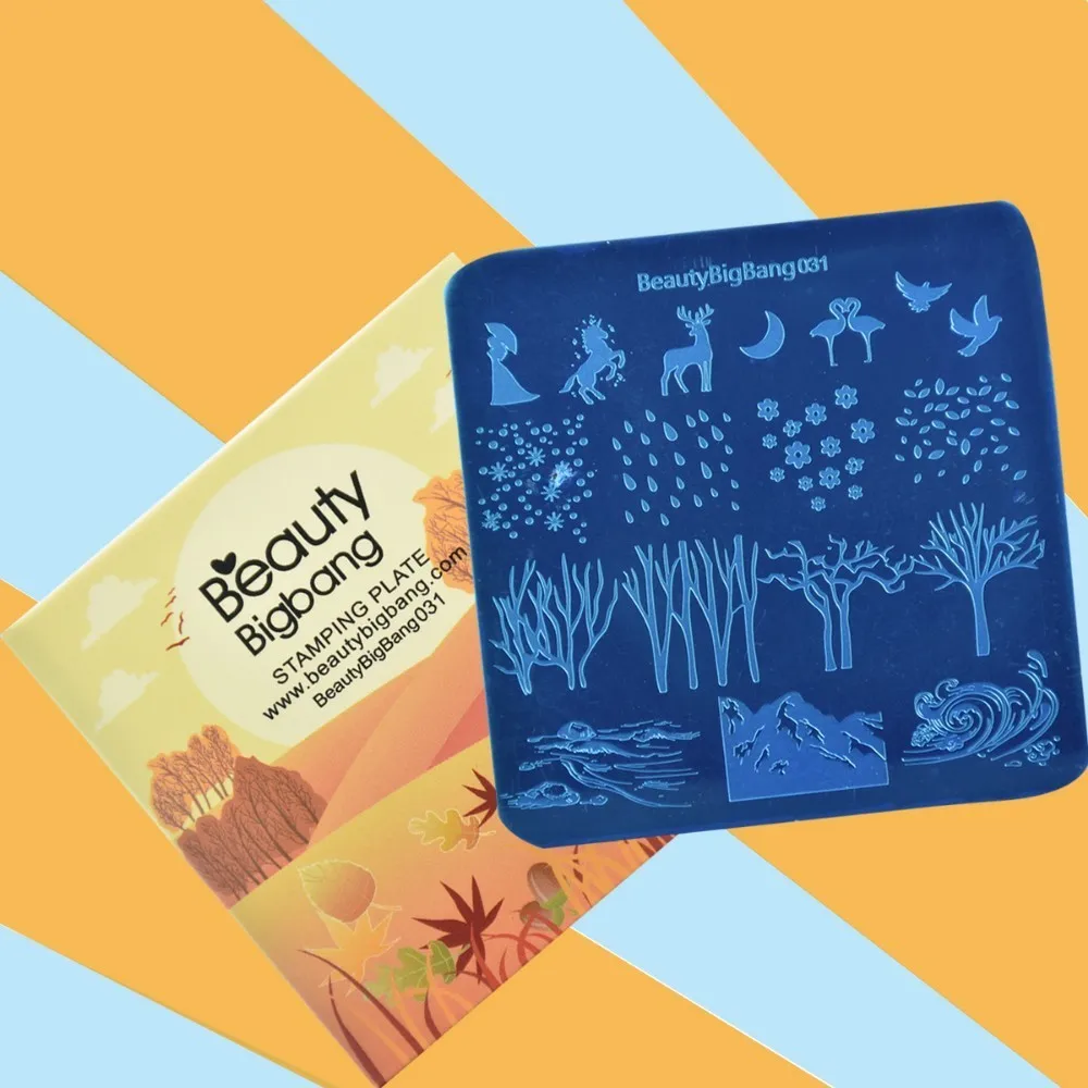 Штамповочные пластины 6 см рисунок оленя дождя дерева реки единорога трафарет из