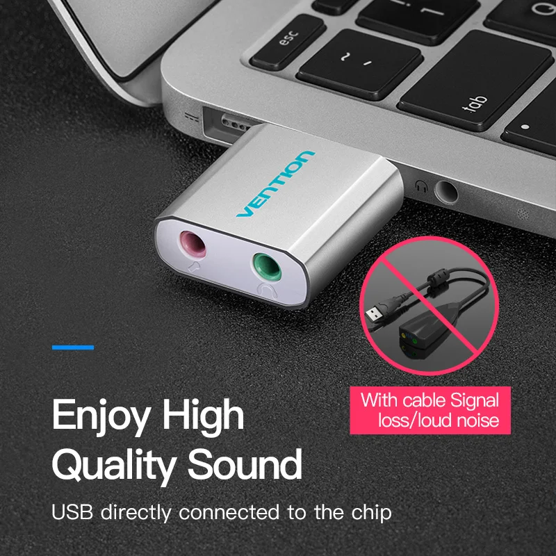 Vention Внешний USB звуковая карта Jack 3.5 мм адаптер для наушников аудио MIC Звуковая WinXP/7
