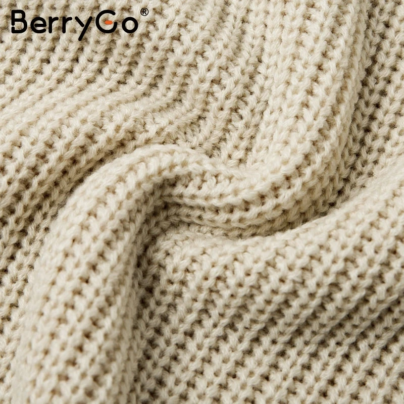 BerryGo водолазкаПовседневная пуловер джемпер Лоскутная водолазка женские с длинным рукавом корейский пуловер джемпер Уличная женская одежда свитер