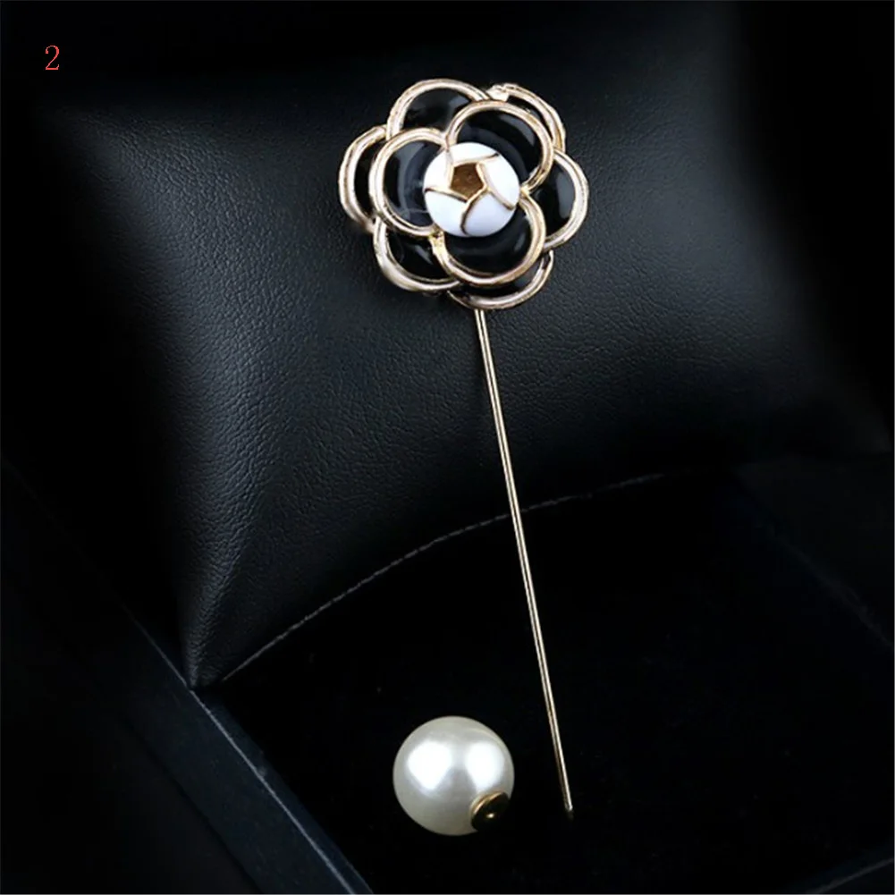 Новинка 2019 брошь для свитера в виде цветка розы штифты корсажа Камелия длинная