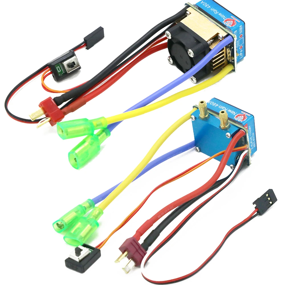 1 шт. 480A почищенный ESC Скорость контроллер с двойным режимом регулятор ленточного тормоза 5 V/3A для 1/10 RC автомобиль/лодка