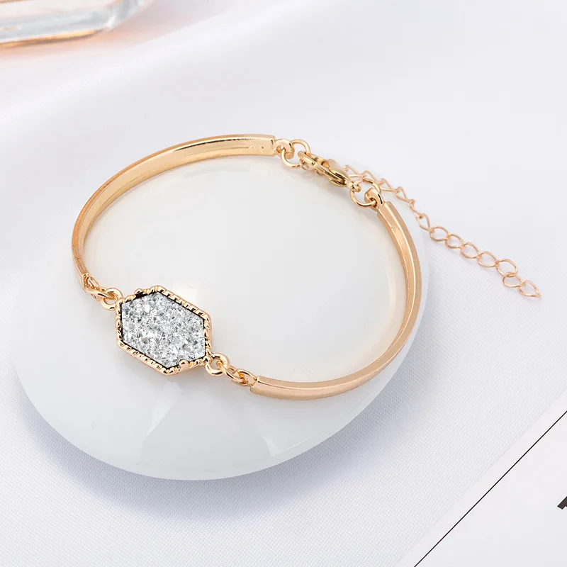 Женский браслет ZWPON Овальный Золотой из смолы|bracelets for|bracelets for womenbracelets women fashion |