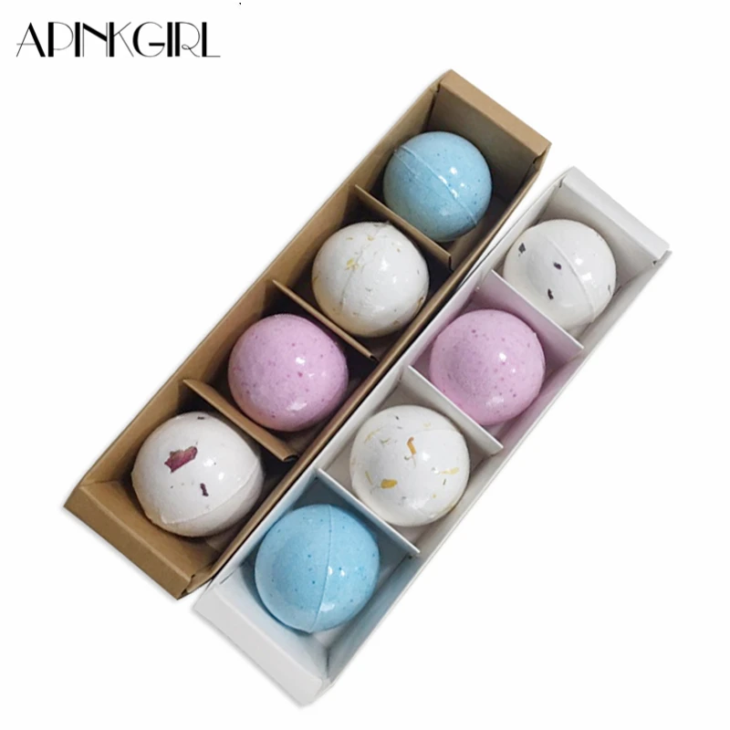 Бомбочки для ванны APINKGIRL 4 шт./лот органические бомбочки с пузырьковой солью ухода