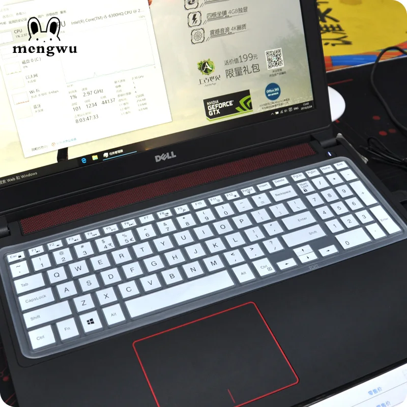 Silicone Keyboard Skin Cover Protector For Dell Inspiron 15-3542 15-5547 15C 15-3000 15-5000 series15MR 15M 15MD | Компьютеры и офис