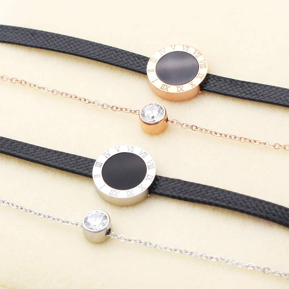 Хит продаж модные ювелирные изделия 2 слоя кожи и нержавеющей стали чокер