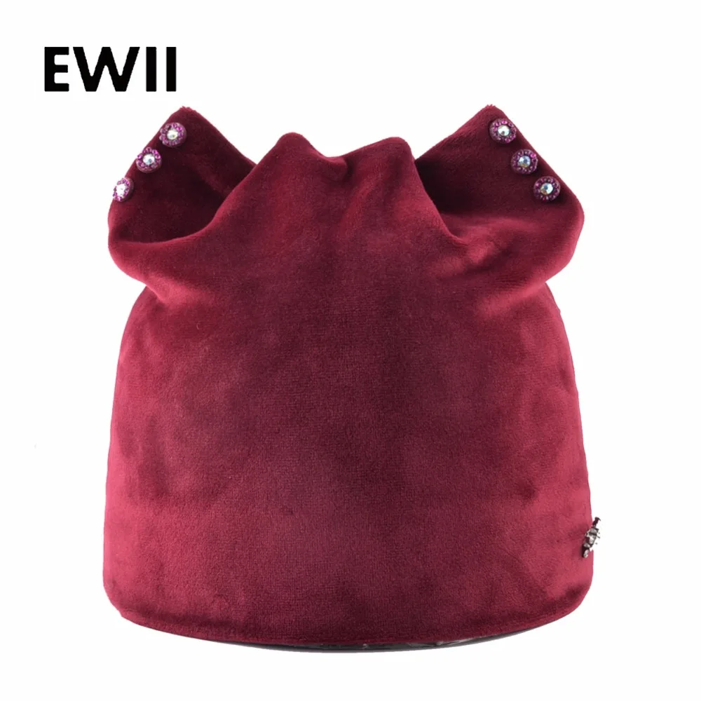 Милые облегающие шапки для девочек женские бархатные с ушками модные шапочки