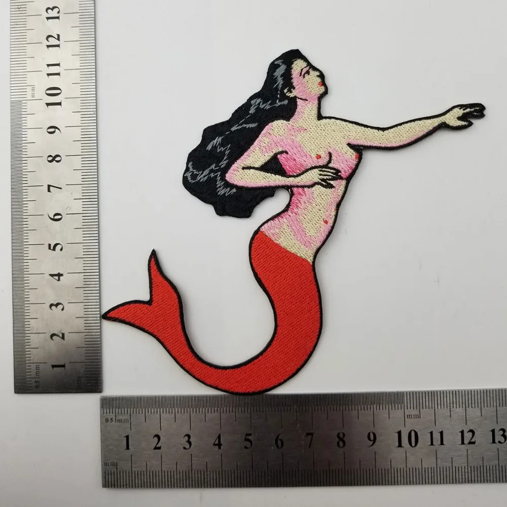 10 шт./Партия Русалка красоты саржевая нашивка Утюг для нашивки на одежду 100%