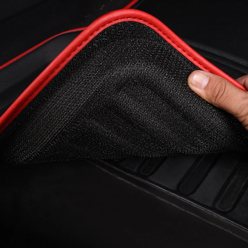Автомобильные коврики черный/красный Универсальный подходит для водителя и