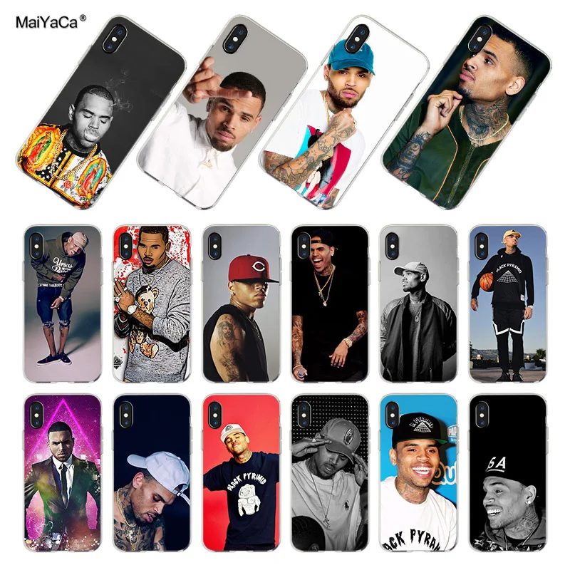 Chris Brown легкий корпус под плетенную сумку чехол для телефона Apple iPhone 8 7 6 6S Plus X XS XR
