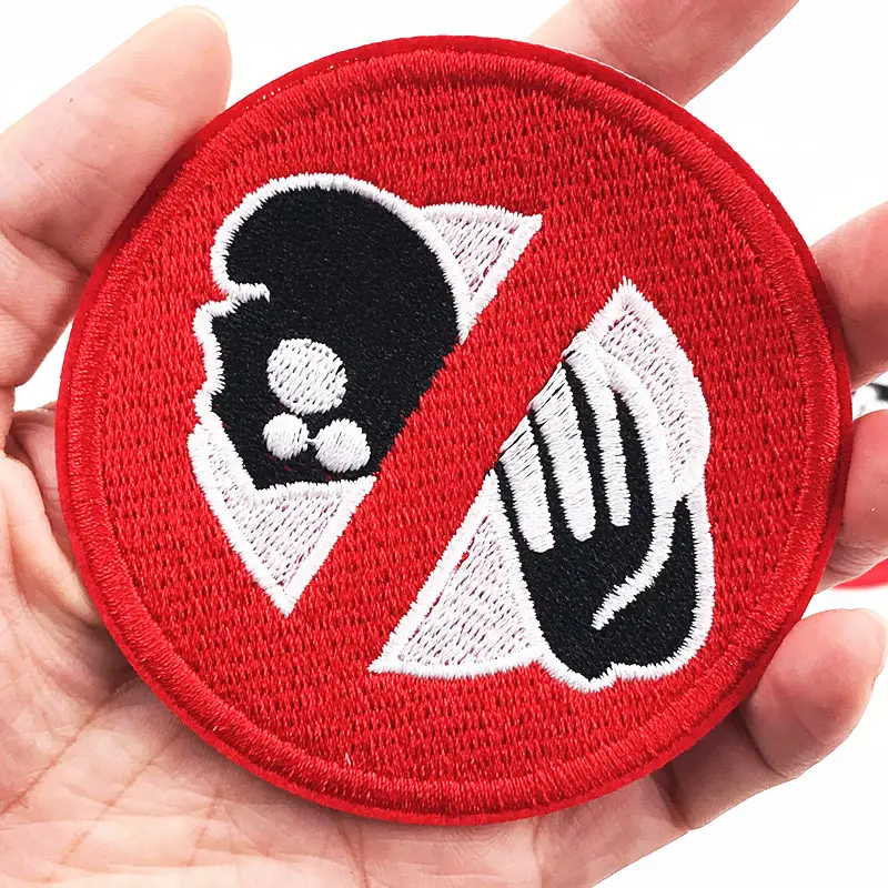 1 шт. модные значки собака сексуальный Круг вышитые аппликации утюг на патч для