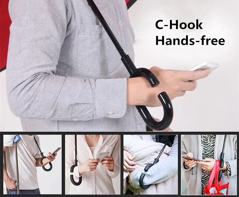 Car Necessary Creative Pretty Windproof Reverse Folding Double Layer Inverted Sturdy Umbrella Distinctive C-Hook Hands-free | Автомобили и