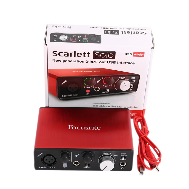 Scarlett Solo 2 в из USB аудио интерфейс Запись Звуковая карта ПК | Компьютеры и офис