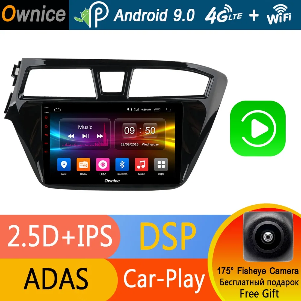 Восьмиядерный Android 9 0 4G RAM + 32G ROM &quotIPS для Hyundai I20 2015 2016 2017 2018 автомобильный DVD плеер GPS