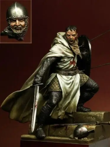 1/18 90 мм resin смола фигурка древний Рыцарь тамплиер